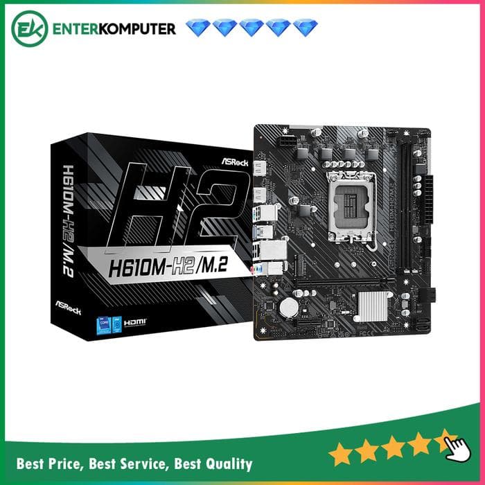 ASRock H610M-H2/M.2 (LGA1700, H610, DDR4, USB3.2, SATA3) - foto 1