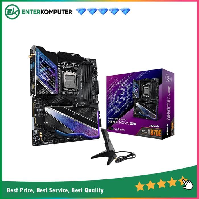 ASRock Phantom Gaming X870E Nova WIFI (AM5, AMD X870E, DDR5, USB3.2 Type-C, SATA3) - foto 1