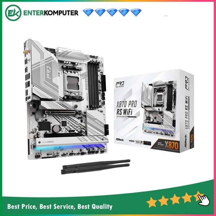 ASRock X870 Pro RS WIFI (AM5, AMD X870, DDR5, USB3.2 Type-C, SATA3) - foto 1