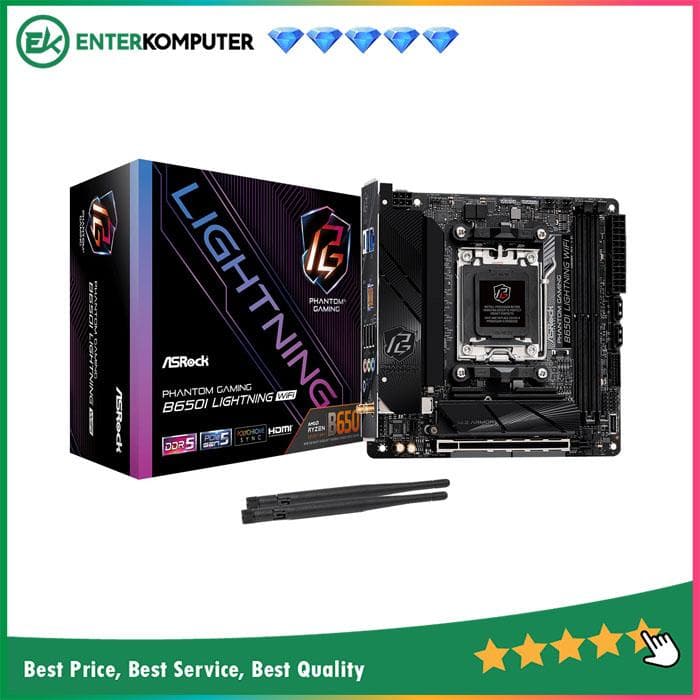 ASRock Phantom Gaming B650I Lightning WIFI (AM5, AMD B650, DDR5, USB3.2 Type-C, SATA3) - foto 1