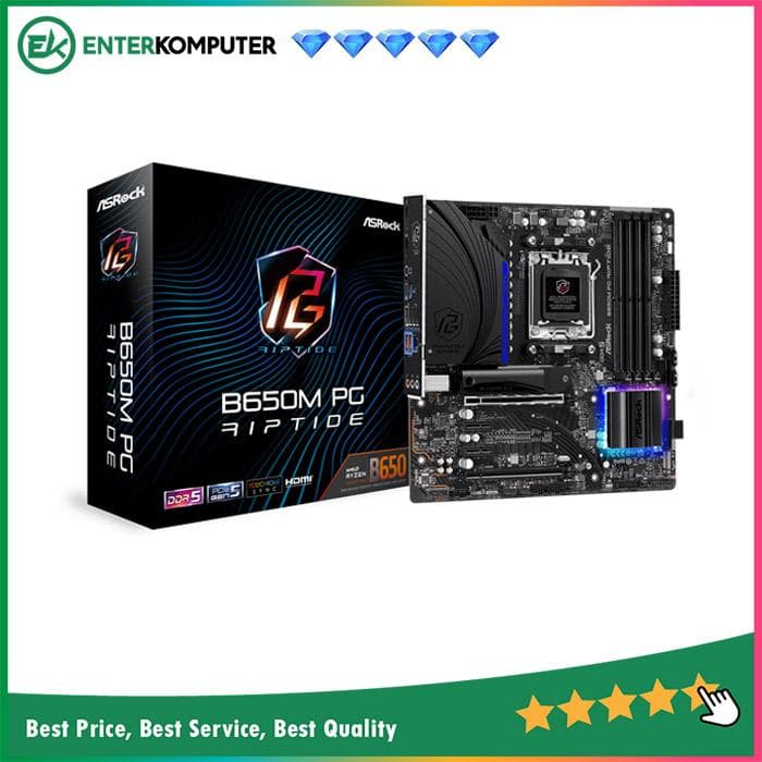 ASRock B650M PG Riptide (AM5, AMD B650, DDR5, USB3.2 Type-C, SATA3) - foto 1