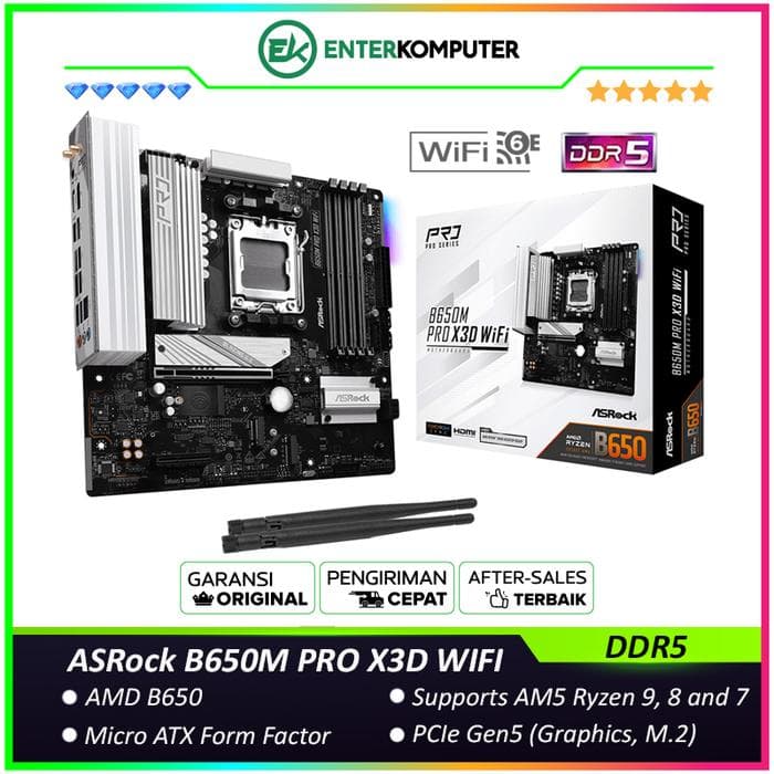 ASRock B650M PRO X3D WIFI (AM5, AMD B650, DDR5, USB3.2 Type-C, SATA3) - foto 1