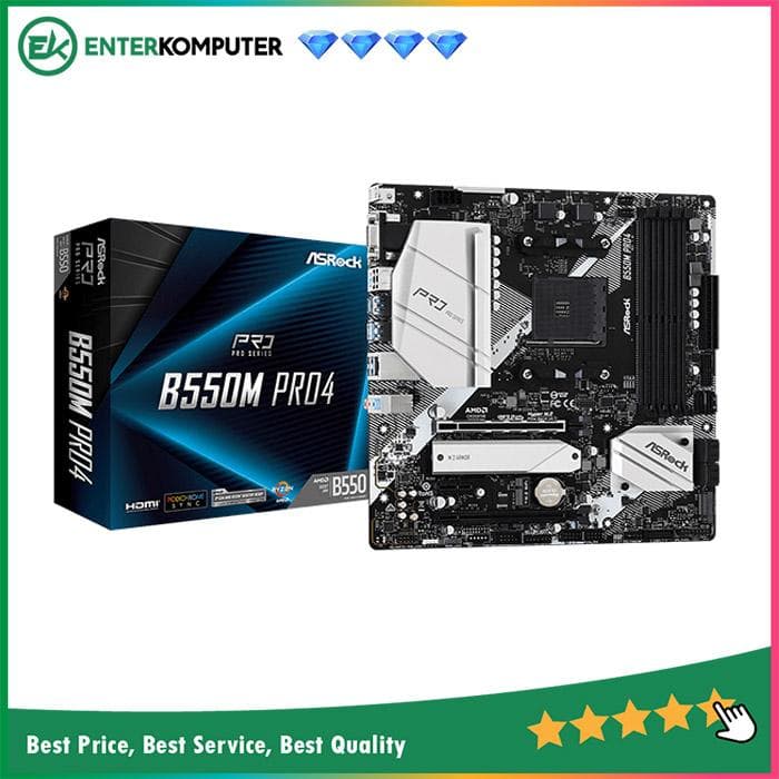 ASRock B550M Pro4 (AM4, AMD Promontory B550, DDR4, USB3.2, SATA3) - foto 1