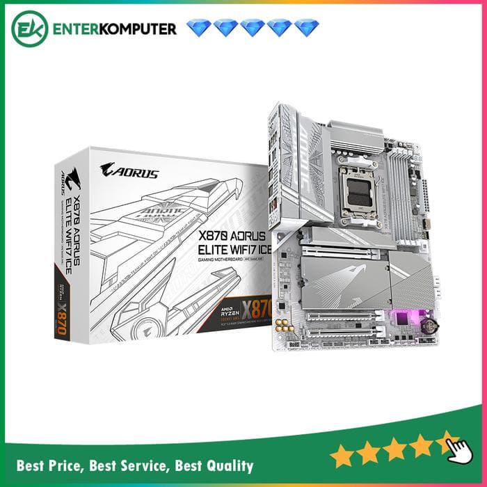 Gigabyte X870 AORUS ELITE WIFI7 ICE (AM5, AMD X870, DDR5, USB3.2 Type-C, SATA3) - foto 1
