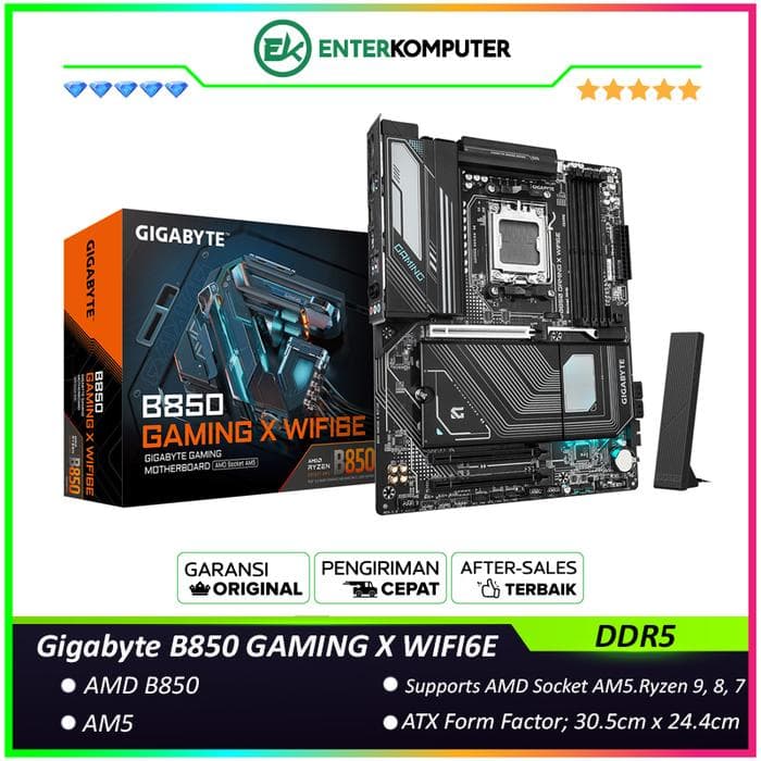 Gigabyte B850 GAMING X WIFI6E (AM5, AMD B850, DDR5, USB3.2 Type-C, SATA3) - foto 1