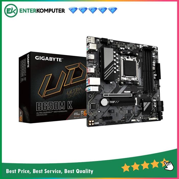 Gigabyte B650M K (AM5, AMD B650, DDR5, USB3.2 Type-C, SATA3) - foto 1