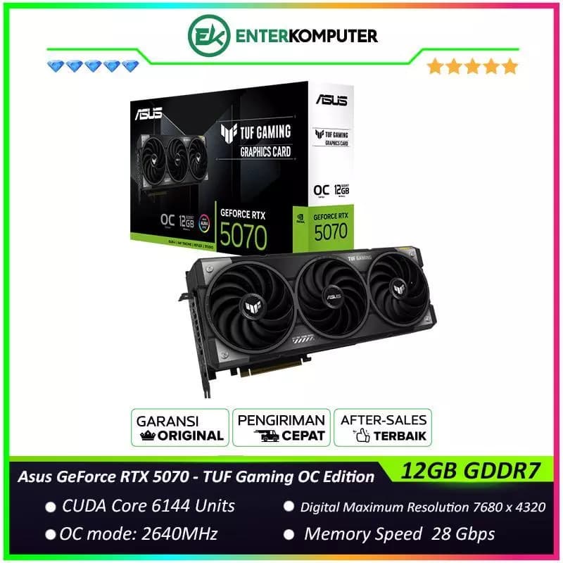 Asus GeForce RTX 5070 12GB GDDR7 TUF Gaming OC Edition - foto 1