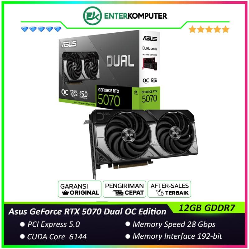 Asus GeForce RTX 5070 12GB GDDR7 Dual OC Edition - foto 1
