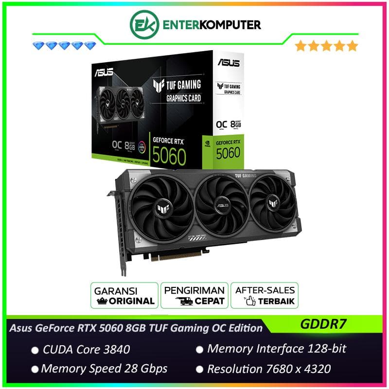 Asus GeForce RTX 5060 8GB GDDR7 TUF Gaming OC Edition - foto 1