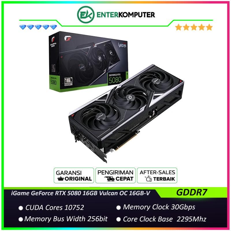 iGame GeForce RTX 5080 16GB GDDR7 Vulcan OC 16GB-V - foto 1