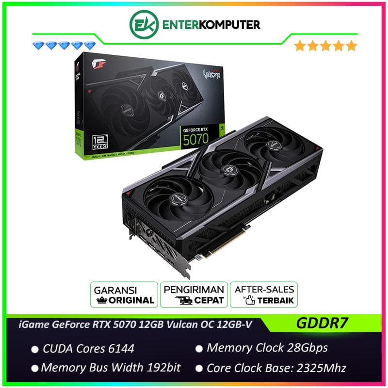 iGame GeForce RTX 5070 12GB GDDR7 Vulcan OC 12GB-V - foto 1