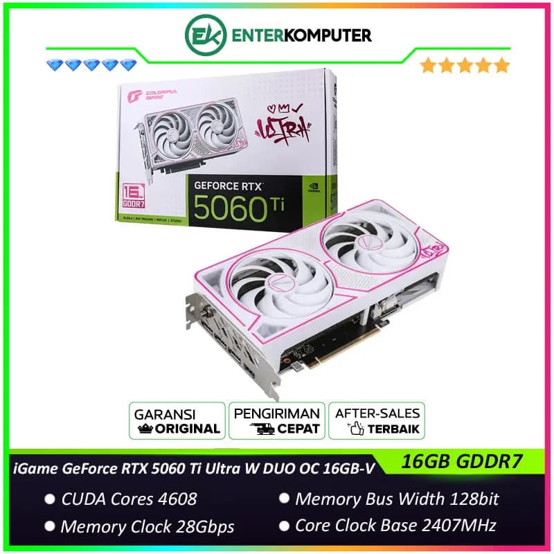 iGame GeForce RTX 5060 Ti 16GB GDDR7 Ultra W DUO OC 16GB-V - foto 1