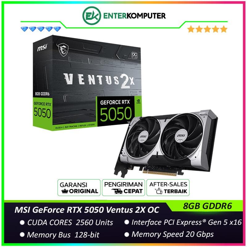 MSI GeForce RTX 5050 8GB GDDR6 - Ventus 2X OC - foto 1