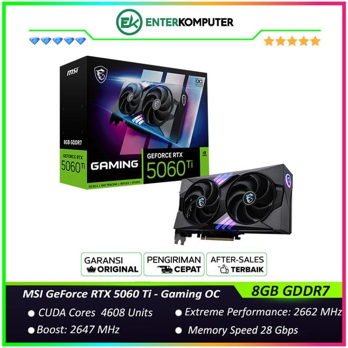 MSI GeForce RTX 5060 Ti 8GB GDDR7 - Gaming OC - foto 1