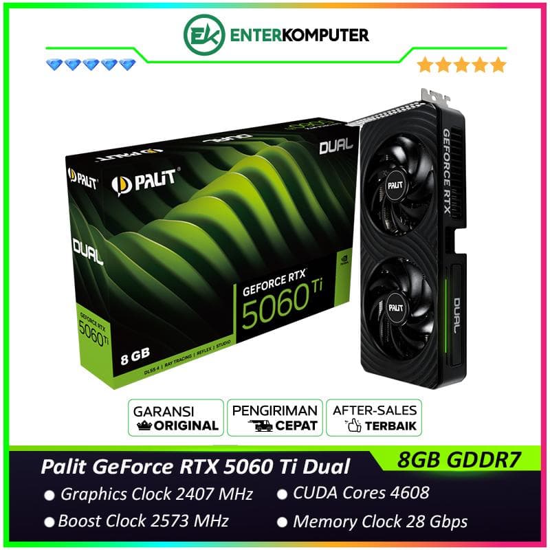 Palit GeForce RTX 5060 Ti 8GB GDDR7 Dual - foto 1