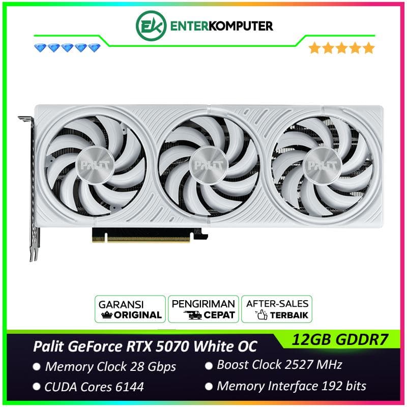 Palit GeForce RTX 5070 12GB GDDR7 White OC - foto 1