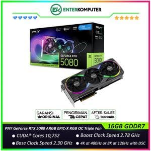 PNY GeForce RTX 5080 16GB GDDR7 ARGB EPIC-X RGB OC Triple Fan - foto 1