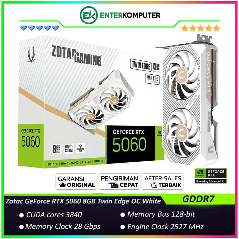 Zotac GeForce RTX 5060 8GB GDDR7 Twin Edge OC White - foto 1
