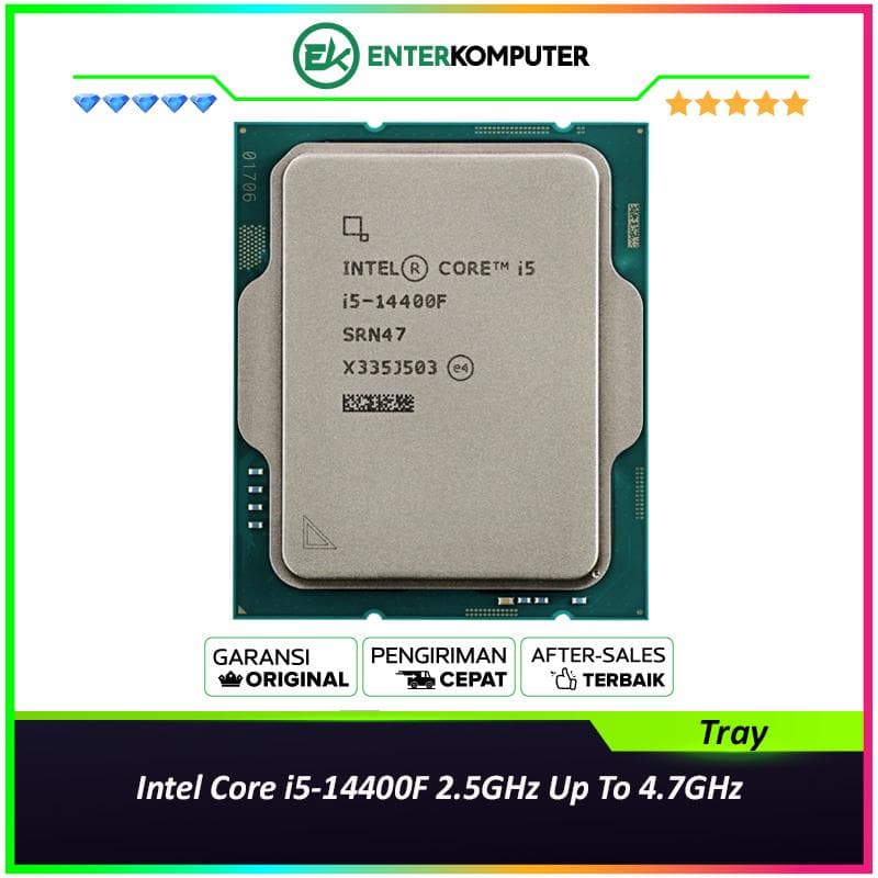 Intel Core i5-14400F 2.5GHz Up To 4.7GHz - Cache 20MB [Tray] Socket LGA 1700 - Raptor Lake Refresh Series - foto 1