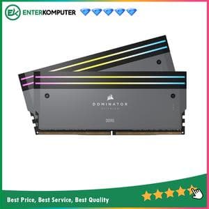 Corsair Dominator Titanium RGB Grey DDR5 PC48000 6000MHz 32GB (2x16GB) 30-36-36-76 - CMP32GX5M2B6000Z30 - foto 1
