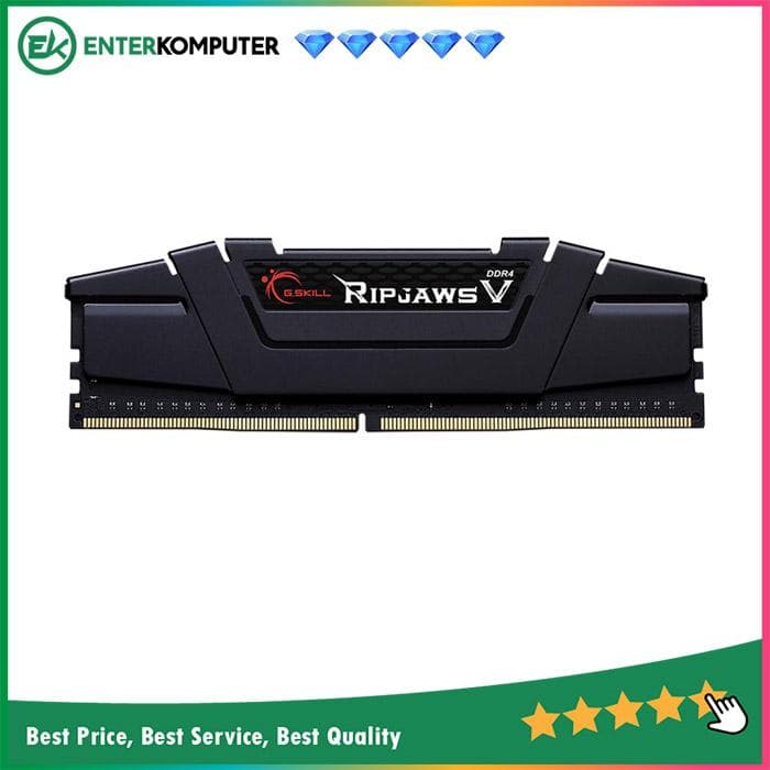 Gskill Ripjaws V Black DDR4 PC25600 3200MHz 8GB (1x8GB) 16-18-18-38 - F4-3200C16S-8GVKB - foto 1