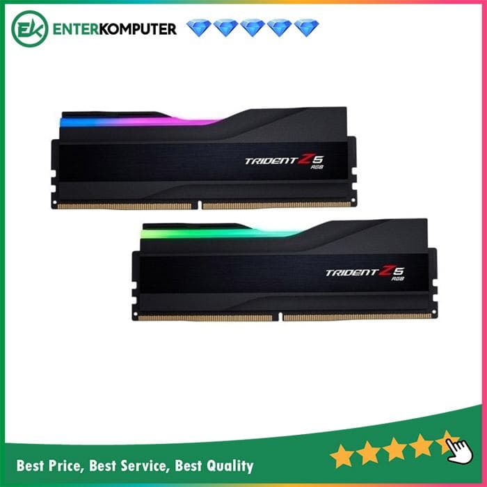 Gskill Trident Z5 RGB Black DDR5 PC48000 6000MHz 32GB (2x16GB) 36-36-36-96 - F5-6000J3636F16GX2-TZ5RK - foto 1