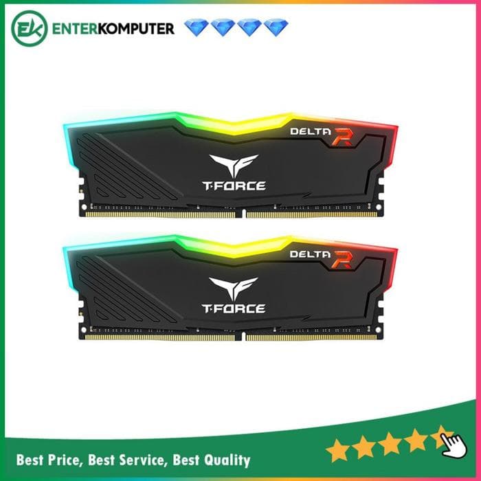 Team T-Force Delta RGB Black DDR4 PC25600 3200MHz 64GB (2x32GB) 16-18-18-38 - TF3D464G3200HC16CDC01 - foto 1