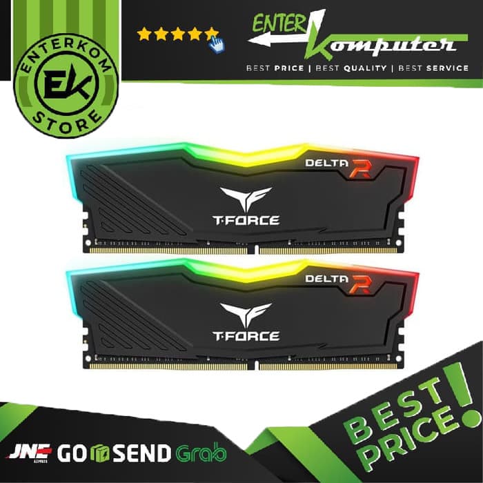 Team T-Force Delta RGB Black DDR4 PC28800 3600MHz 16GB (2x8GB) 18-22-22-22 - TF3D416G3600HC18JDC01 - foto 1