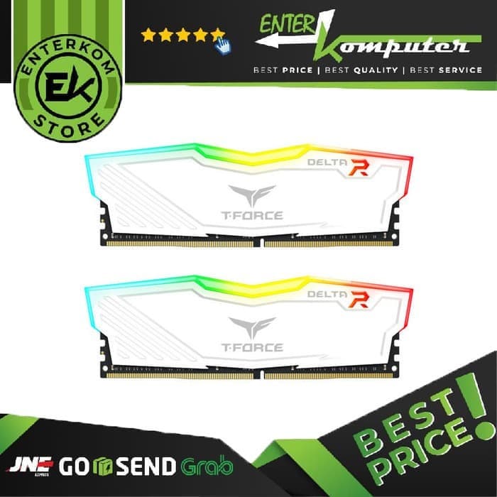 Team T-Force Delta RGB White DDR4 PC28800 3600MHz 16GB (2x8GB) 18-22-22-42 - TF4D416G3600HC18JDC01 - foto 1