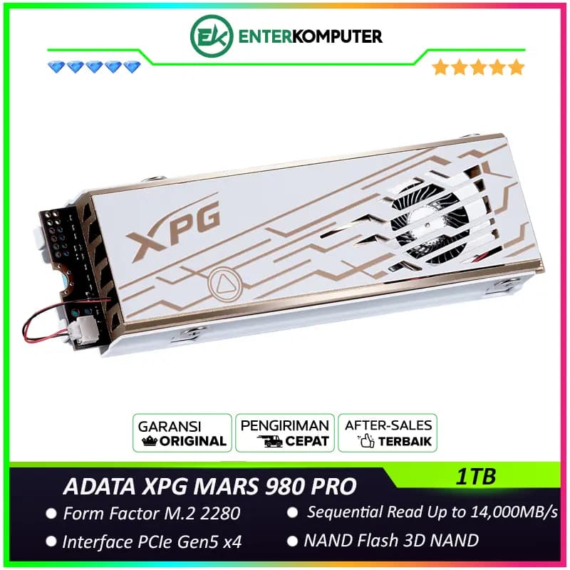 ADATA XPG MARS 980 PRO 1TB PCIe Gen5 x4 - R 14000MB/S W 10000MB/S - SMAR-980P-1TCI - foto 1
