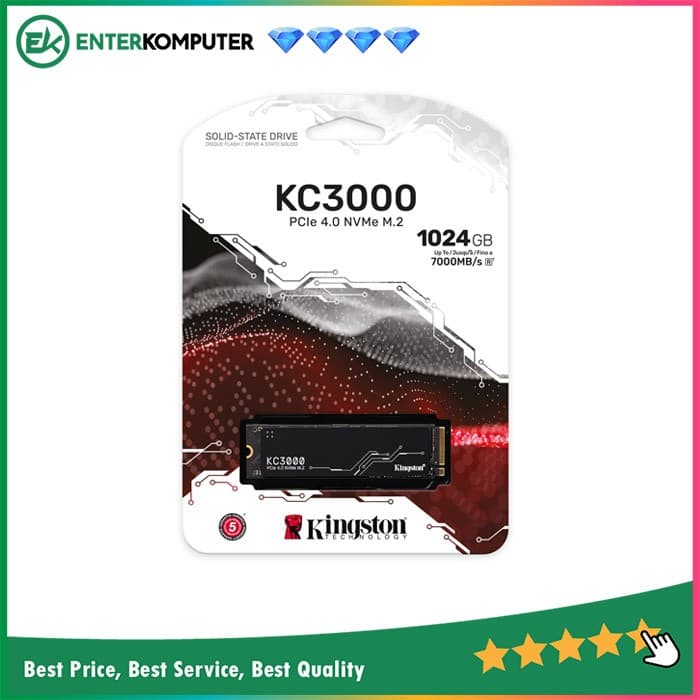Kingston KC3000 SKC3000S/1024G PCIe 4.0 NVMe M.2 1024GB - foto 1