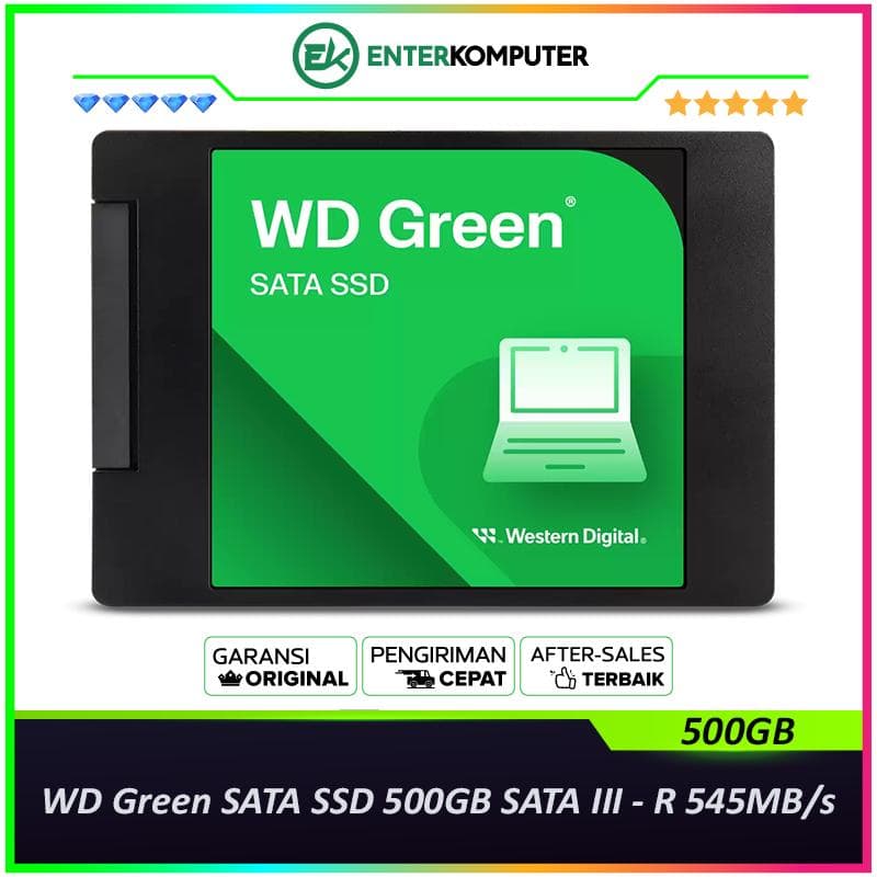 WD Green SATA SSD 500GB SATA III - R 545MB/s - foto 1
