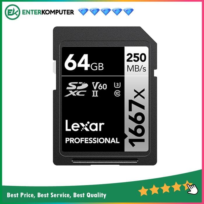 Lexar SDXC Professional 1667x 64GB UHS-II 250MB/s - foto 1