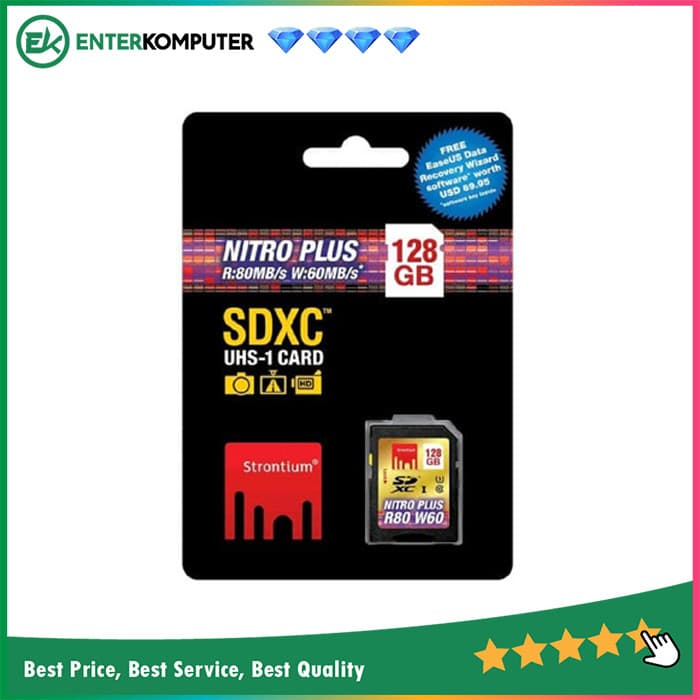 Strontium Nitro Plus U3 4K SDHC 128GB (Read 80MB/s - Write 60/MB/s) - foto 1