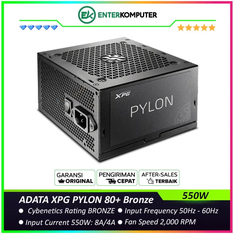 ADATA XPG PYLON 550W 80+ Bronze Non-Modular - 5 Years Warranty - foto 1