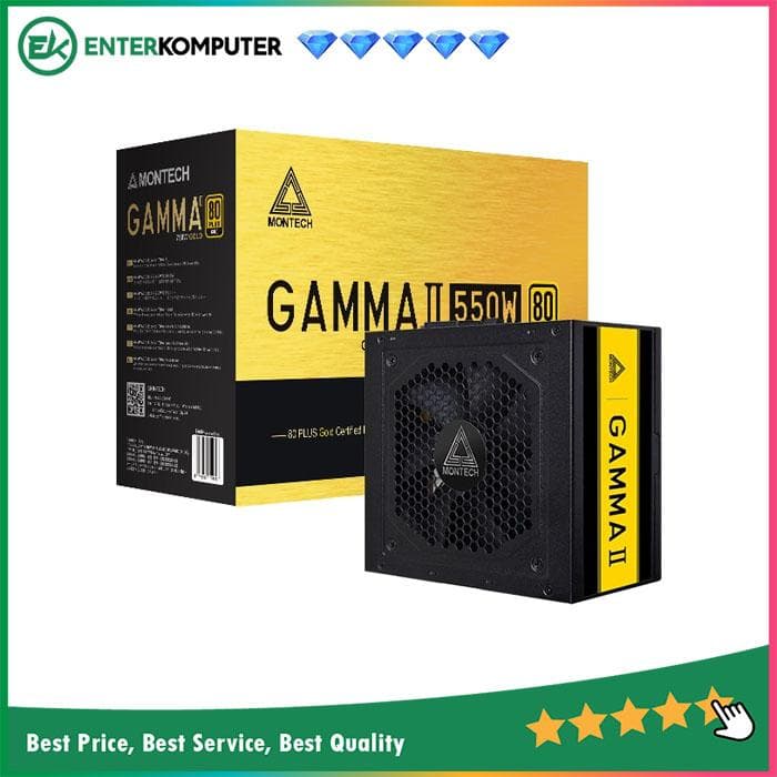 Montech Gamma II 550W 80+ Gold Flat Cables - foto 1