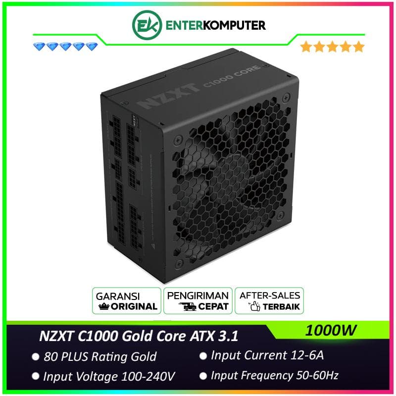 NZXT C1000 Gold Core 1000W ATX 3.1 80 Plus Gold Fully Modular - foto 1