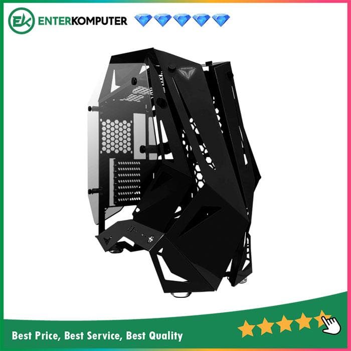 PRIME R-[CS] BLACK - ATX - ALUMUNIUM GAMING CASE - DUAL SIDE TEMPERED GLASS - foto 1