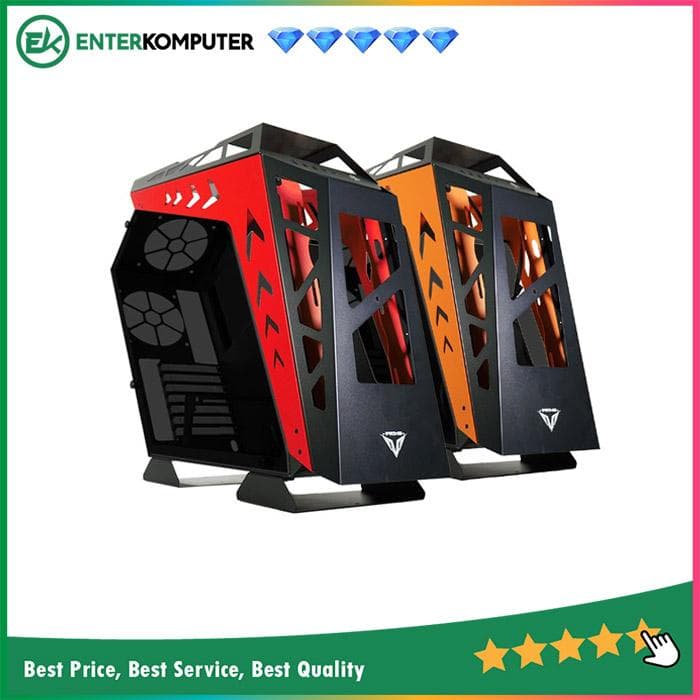PRIME D-[K] V2.0 - ALUMUNIUM GAMING CASE - DUAL SIDE TEMPERED GLASS - foto 1