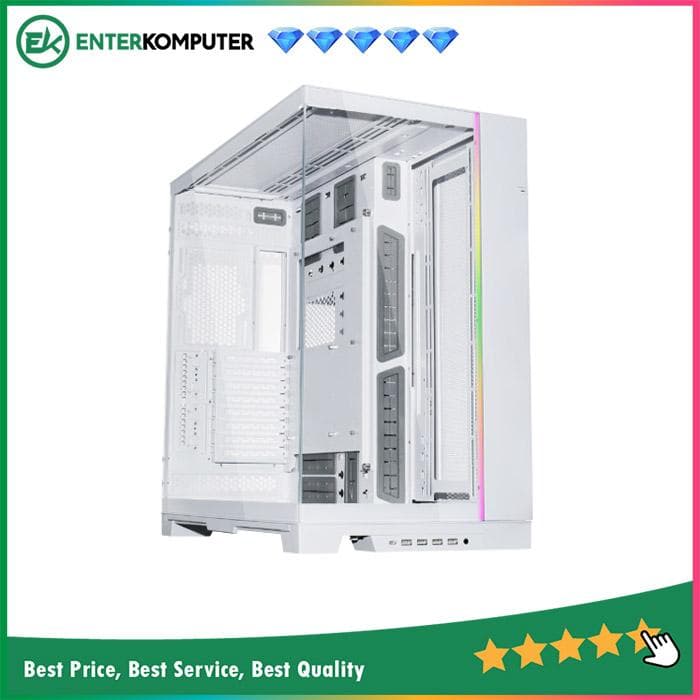 LIAN LI O11 DYNAMIC EVO XL WHITE - Reversible Chassis - Enhanced Modularity - Front and Side Tempered Glass Panels with Removable Pilar - USB Type C Included - foto 1