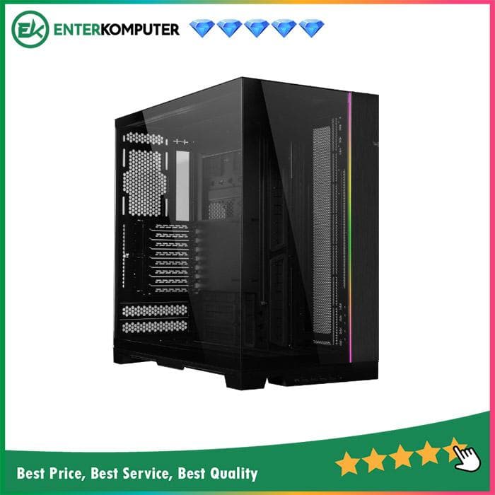 LIAN LI O11 DYNAMIC EVO XL BLACK - Reversible Chassis - Enhanced Modularity - Front and Side Tempered Glass Panels with Removable Pilar - USB Type C Included - foto 1