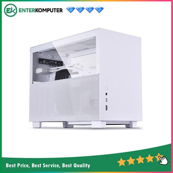 LIAN LI Q58W4 - WHITE - ALUMINUM MINI-ITX CASE - PCIe4.0 - TEMPERED GLASS WINDOW - foto 1