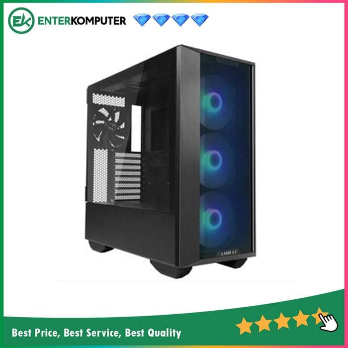 LIAN LI LANCOOL III RGB BLACK - Fully Mesh Design - Left & Right Tempered Side Glass with Hinged Flip Panels Arround - FREE 3Pcs 140MM ARGB FAN + 1Pc 140MM PWM FAN - foto 1