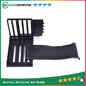 LIAN LI O11DXL-1X (FOR LIAN LI O11DXL ROG) Premium PCI-E x16 3.0 Black Extender Riser Cable 200mm and Cover Bracket - foto 1