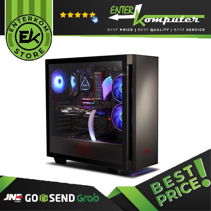 ADATA XPG INVADER - BLACK - SIDE TEMPERED GLASS - FRONT ARGB DOWNLIGHT - foto 1
