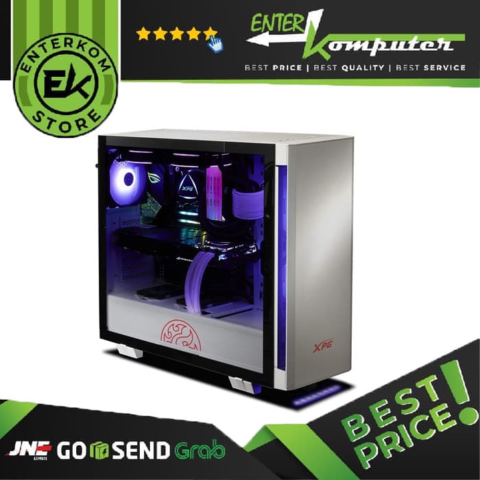 ADATA XPG INVADER - WHITE - SIDE TEMPERED GLASS - FRONT ARGB DOWNLIGHT - foto 1