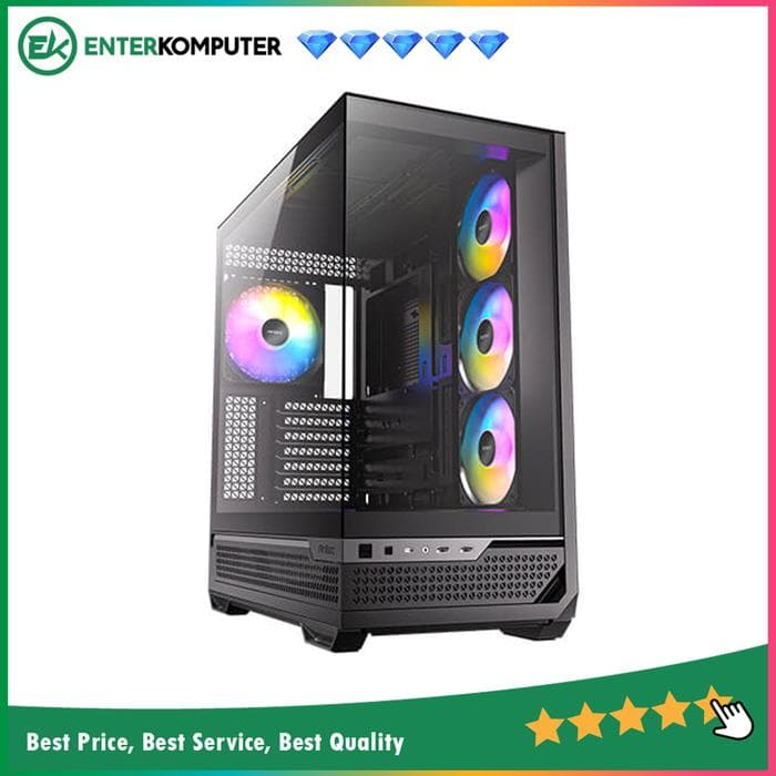 Antec CONSTELLATION C7 BLACK ARGB - Mid-Tower Gaming Case - Panoramic View - Multi-Directional AIR INTAKE and MASSIVE AIRFLOW - 4mm Tempered Glass Side Panel - Type C Ready - Free 3Pcs 120mm PWM ARGB Fans Reverse + 1Pcs 140mm PWM ARGB Fans - foto 1