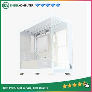 CUBE GAMING GLASS WHITE - mATX Gaming Case - All White Inside - Front & Left Side Tempered Glass - Dust Filter - PSU Cover - foto 1