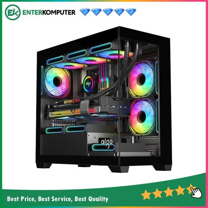 Aigo Darkflash C218M M-ATX - Black - foto 1
