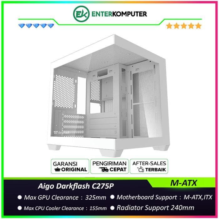 Aigo Darkflash C275P M-ATX White - foto 1